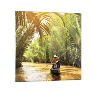 Impression sur verre - Image sur verre - Ravin de palmier - 70x70 cm