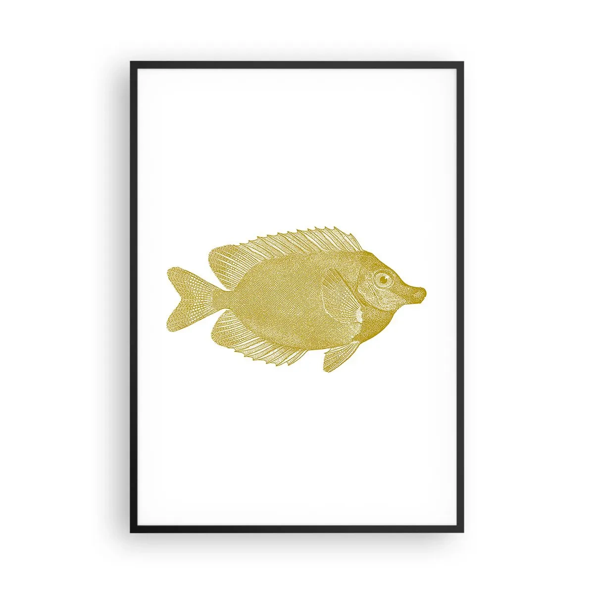 Affiche dans un cadre noir - Poster - Du poisson et c'est tout - 70x100 cm