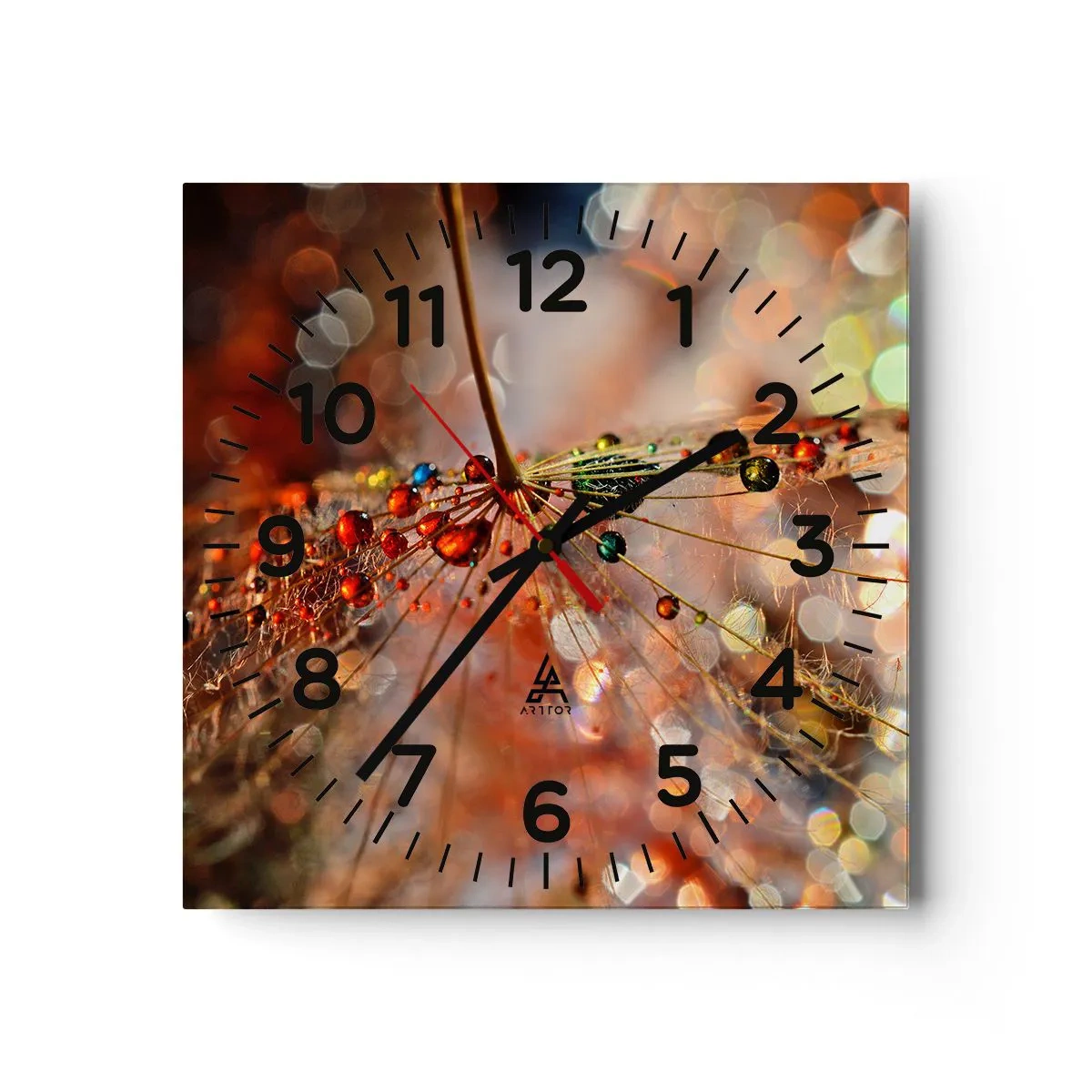 Horloge murale - Pendule murale - Enfilé sur un fil d'araignée - 40x40 cm