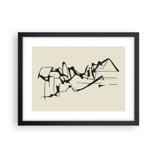 Affiche dans un cadre noir - Poster - Peut-être un paysage - 40x30 cm