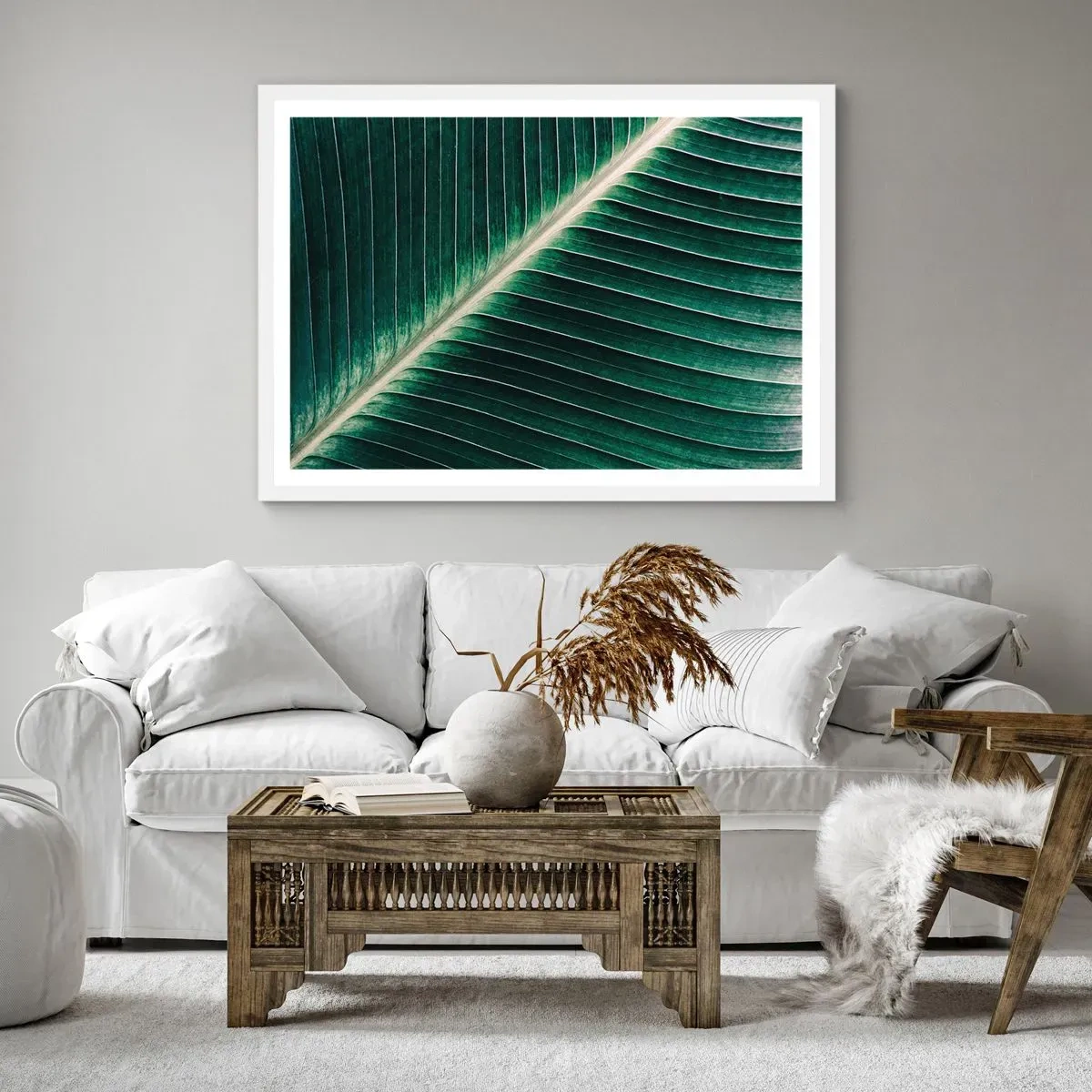 Affiche dans un cadre blanc - Poster - Le rythme de la nature - 100x70 cm