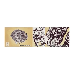 Échantillon de Papier Peint Autocollant Deluxe Sticker - D'un océan d'ornements - Poisson, Ornement, Décoration - 100x30 cm