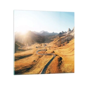 Impression sur verre - Image sur verre - Dans une vallée dorée - 40x40 cm