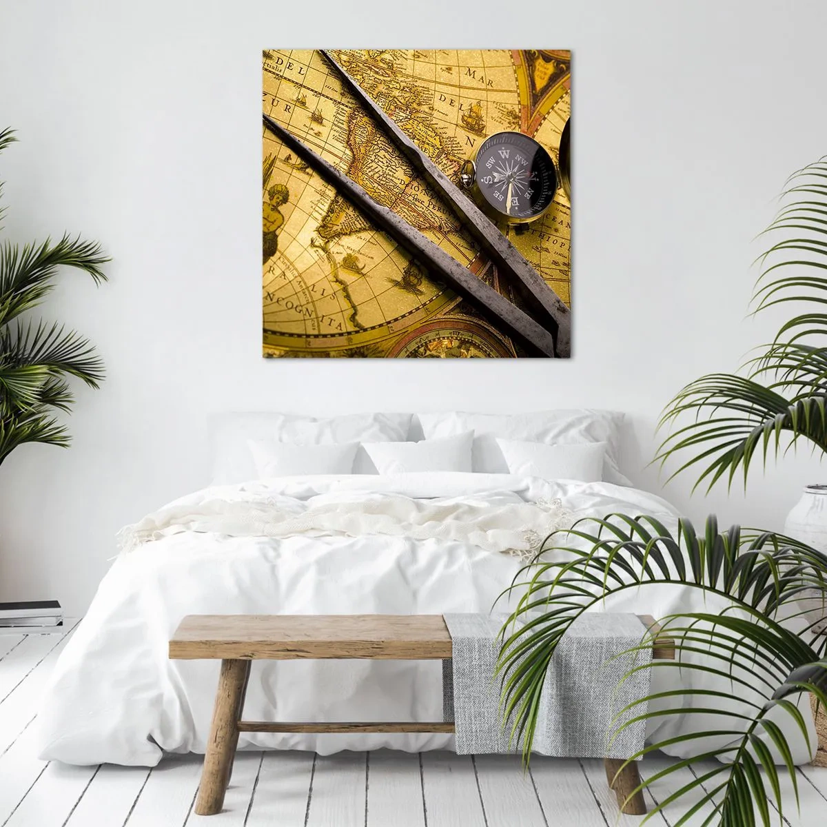Impression sur toile - Image sur toile - Où sont ces trésors? - 30x30 cm