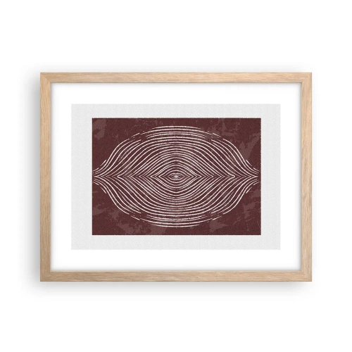 Affiche dans un chêne clair - Poster - L'espace parle - 40x30 cm