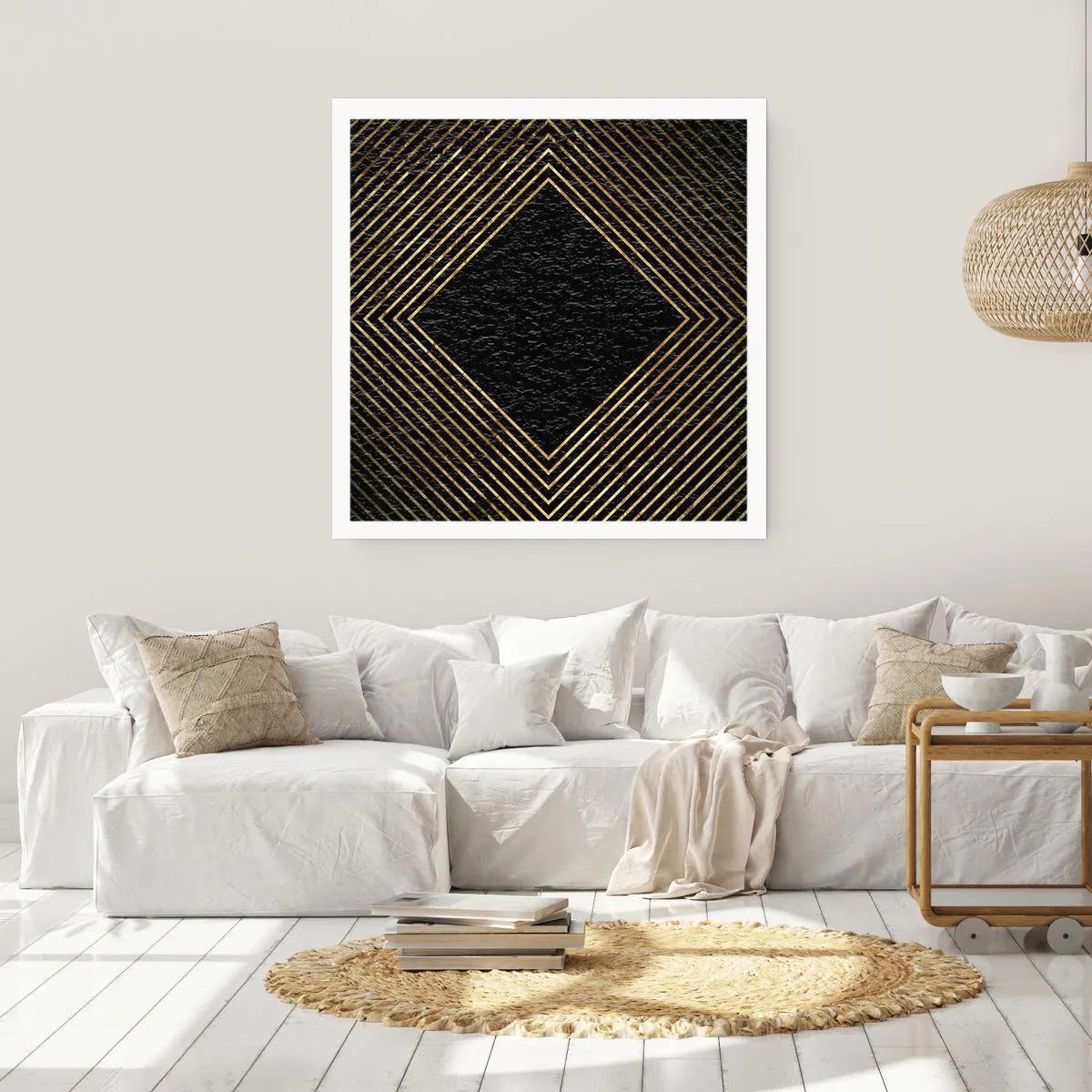 Affiche - Poster - Géométrie dans un style glamour - 40x40 cm