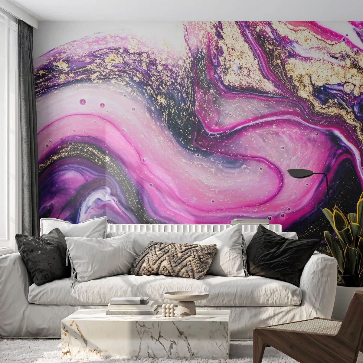 Papier Peint Autocollant Deluxe Sticker - Un instant dans les coulisses - Abstraction, Morceau, Modèle moderne - 250x175 cm