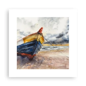 Affiche - Poster - Repos sur le rivage - 30x30 cm