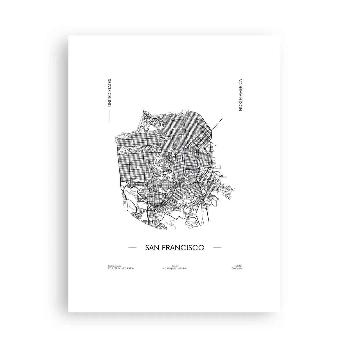 Affiche - Poster - Anatomie de San Fransisco - 30x40 cm