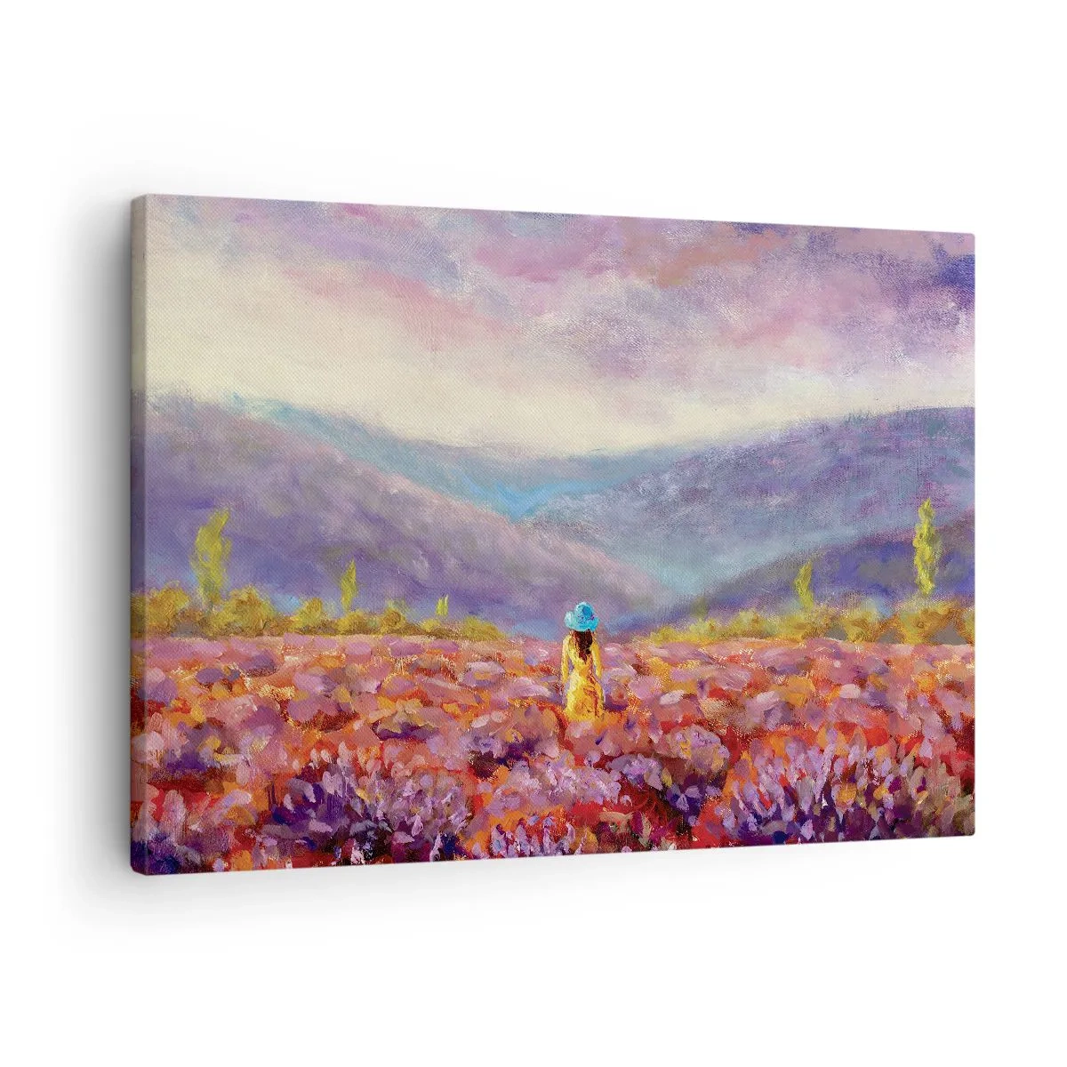 Impression sur toile - Image sur toile - Dans un monde lavande - 70x50 cm