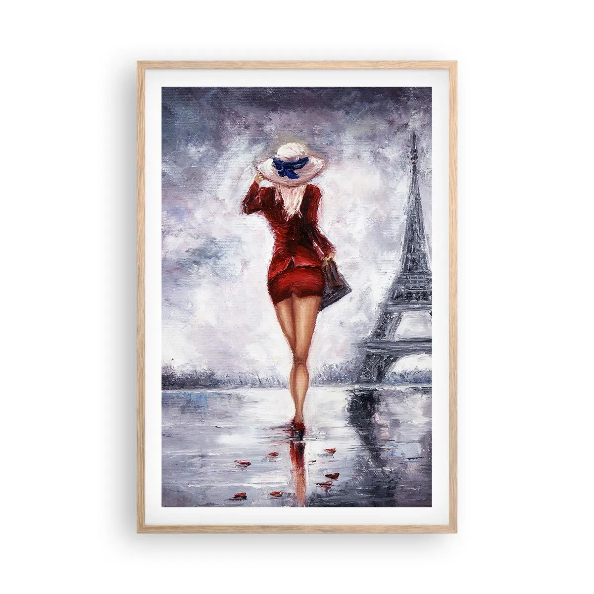 Affiche dans un chêne clair - Poster - Symbole parisien - 61x91 cm