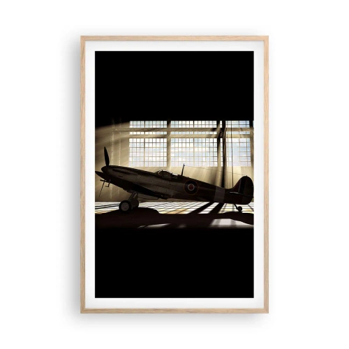 Affiche dans un chêne clair - Poster - Le repos du guerrier - 61x91 cm