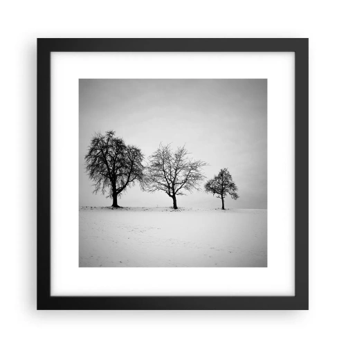 Affiche dans un cadre noir - Poster - A quoi rêvent-ils? - 30x30 cm