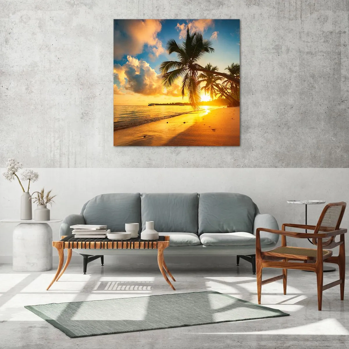 Impression sur verre - Image sur verre - Rêve caribéen - 50x50 cm