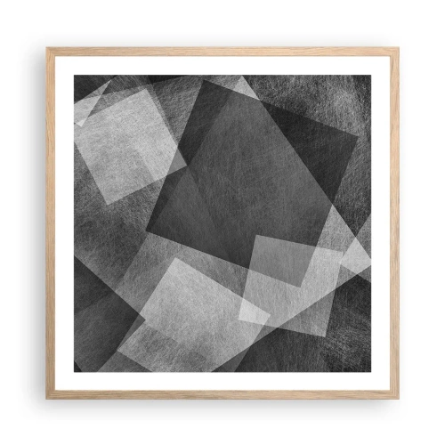 Affiche dans un chêne clair - Poster - Le symbole éternel de durabilité et d'ordre - 60x60 cm