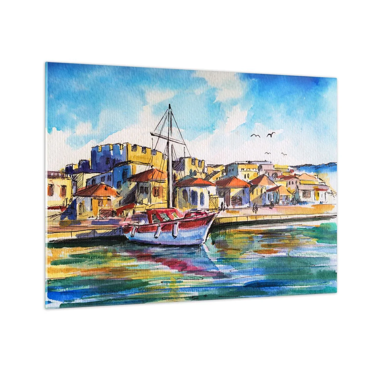 Impression sur verre - Image sur verre - Après-midi arc-en-ciel - 70x50 cm