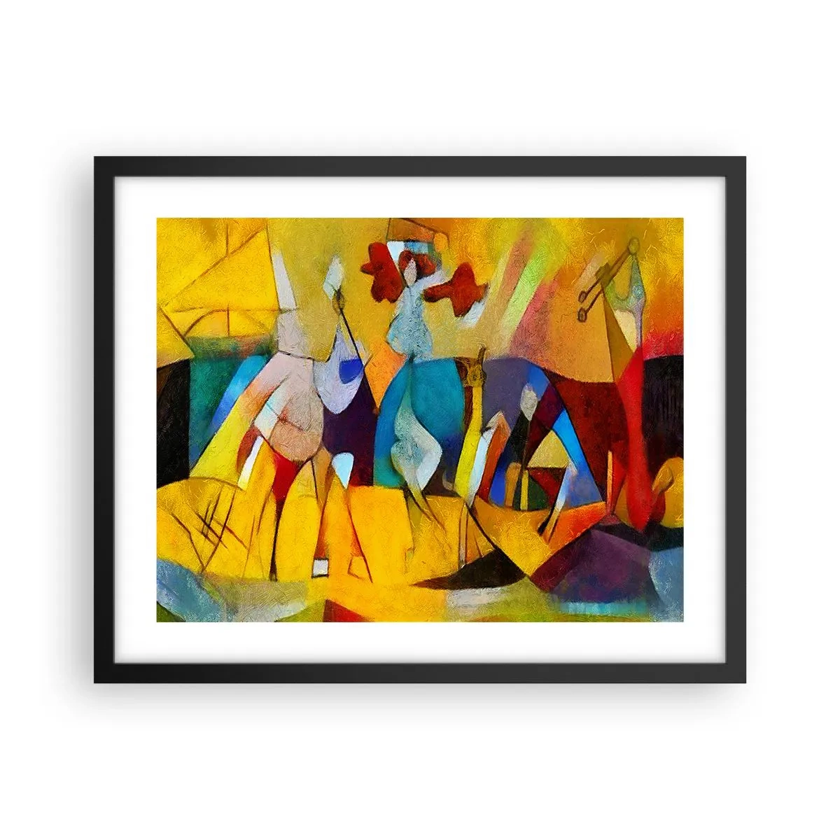Affiche dans un cadre noir - Poster - Soleil - vie - joie - 50x40 cm