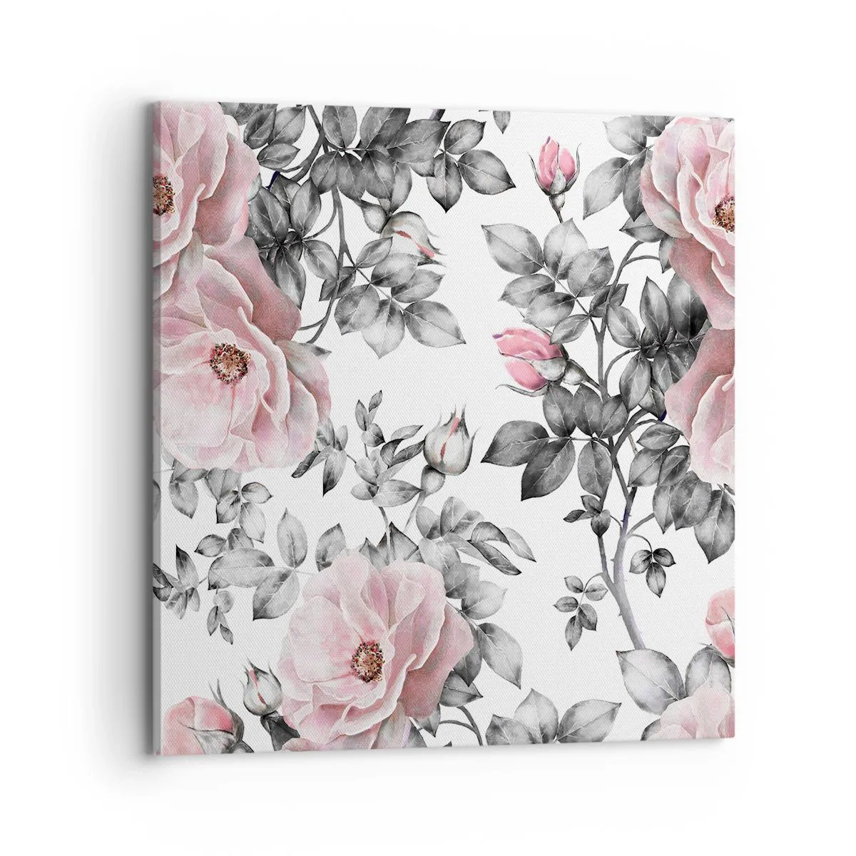 Impression sur toile - Image sur toile - Se perdre dans les fleurs des roses - 70x70 cm