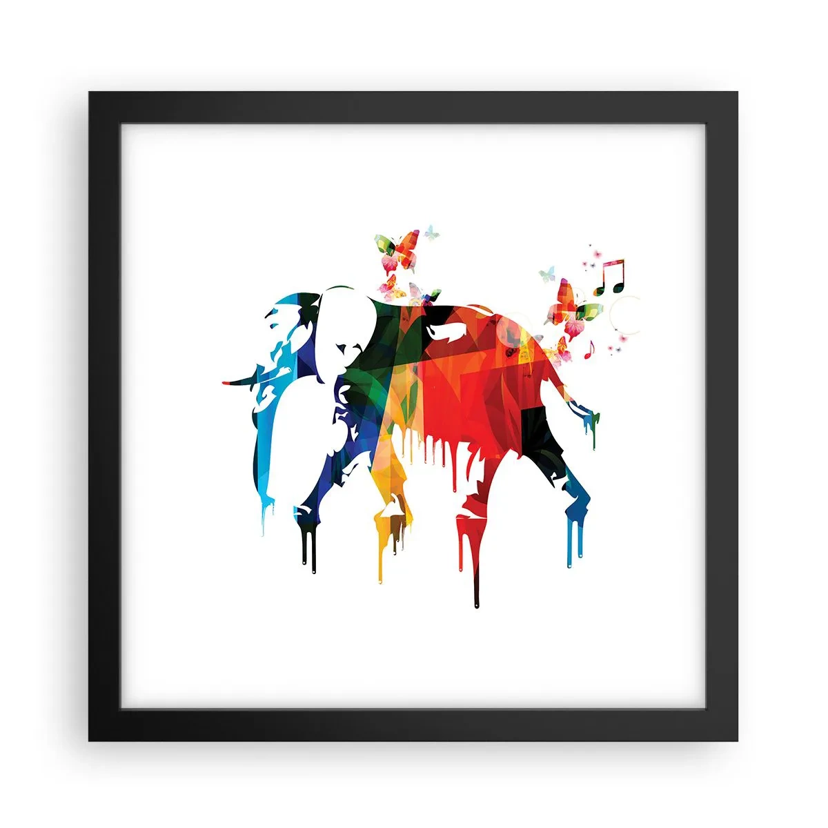 Affiche dans un cadre noir - Poster - Tout le monde peut danser - 30x30 cm