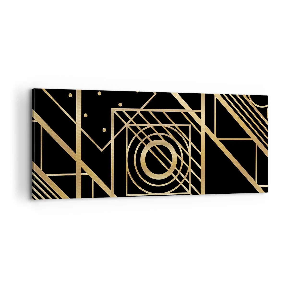 Impression sur toile - Image sur toile - Géométrie en or - 100x40 cm