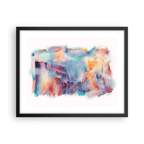 Affiche dans un cadre noir - Poster - Un désordre coloré - 50x40 cm