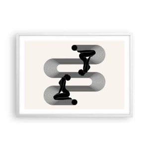 Affiche dans un cadre blanc - Poster - Symétrie sensuelle - 70x50 cm