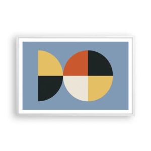 Affiche dans un cadre blanc - Poster - Regarde et compte - 91x61 cm