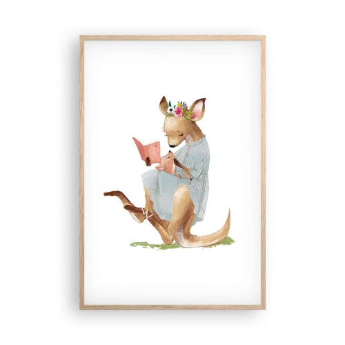 Affiche dans un chêne clair - Poster - Lis-moi maman - 61x91 cm