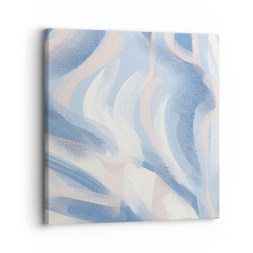 Impression sur toile - Image sur toile - Vagues bleues - 30x30 cm