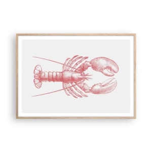 Affiche dans un chêne clair - Poster - Un homard digne d'Homère - 100x70 cm
