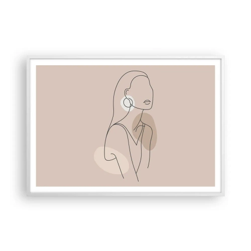 Affiche dans un cadre blanc - Poster - Icone féminin - 100x70 cm