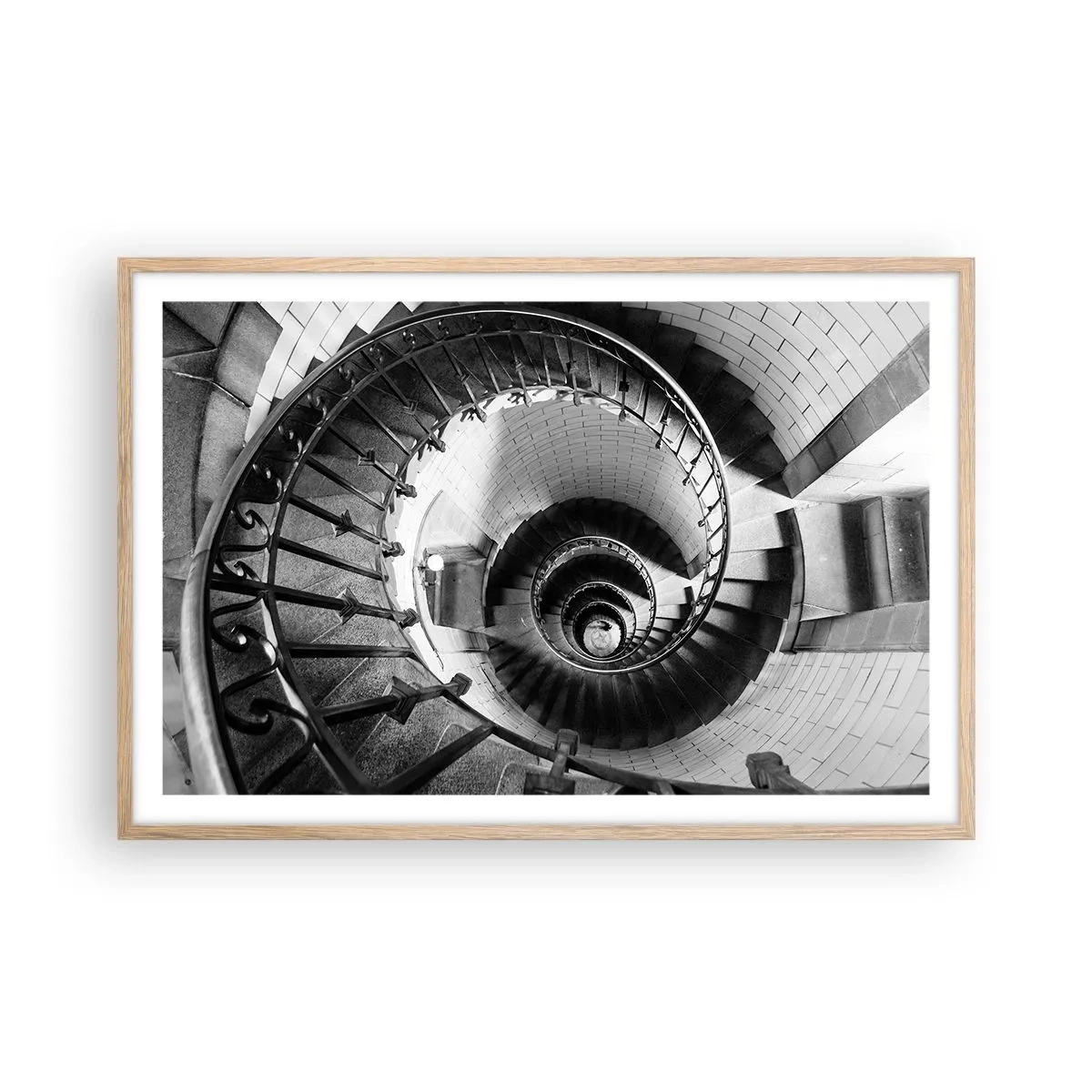 Affiche dans un chêne clair - Poster - De plus en plus haut - 91x61 cm