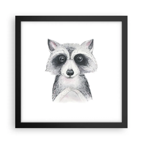 Affiche dans un cadre noir - Poster - Un moment pour s'émouvoir - 30x30 cm