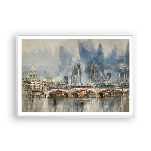 Affiche dans un cadre blanc - Poster - Londres dans toute sa splendeur - 100x70 cm
