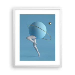 Affiche dans un cadre blanc - Poster - Et les planètes deviennent folles - 40x50 cm