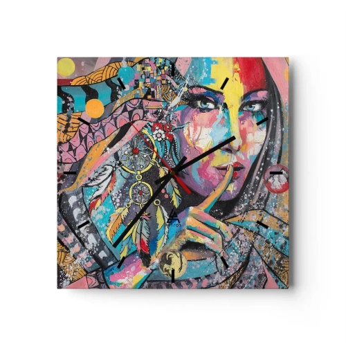 Horloge murale - Pendule murale - Taisez-vous jusqu'à ce que vous compreniez - 40x40 cm