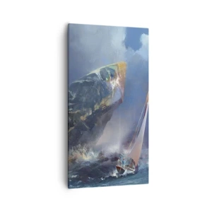 Impression sur toile - Image sur toile - Celui qui est courageux, gagne - 55x100 cm