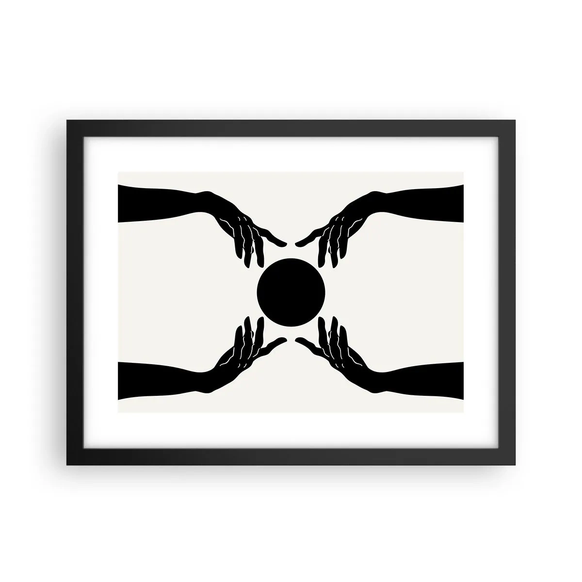 Affiche dans un cadre noir - Poster - Signe secret - 40x30 cm