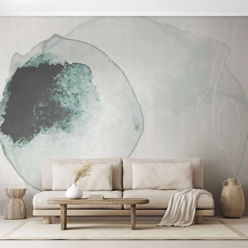 Papier Peint Photo Premium Sand - Dans une goutte d'eau - Moderne, Minimaliste, Abstraction - 150x105 cm