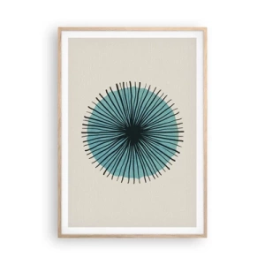 Affiche dans un chêne clair - Poster - Rayonnant dans l'azur - 70x100 cm