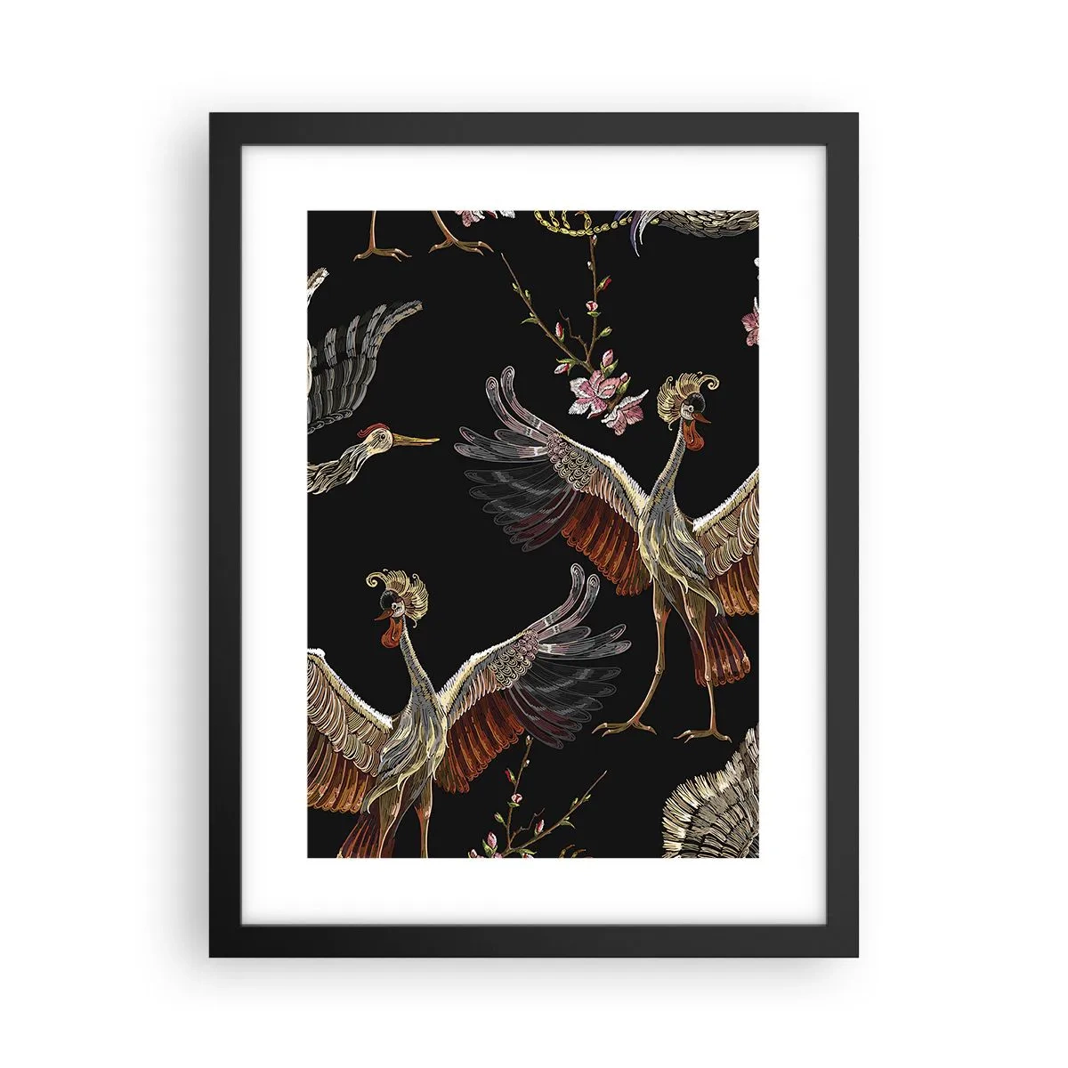 Affiche dans un cadre noir - Poster - Un oiseau de conte de fées - 30x40 cm