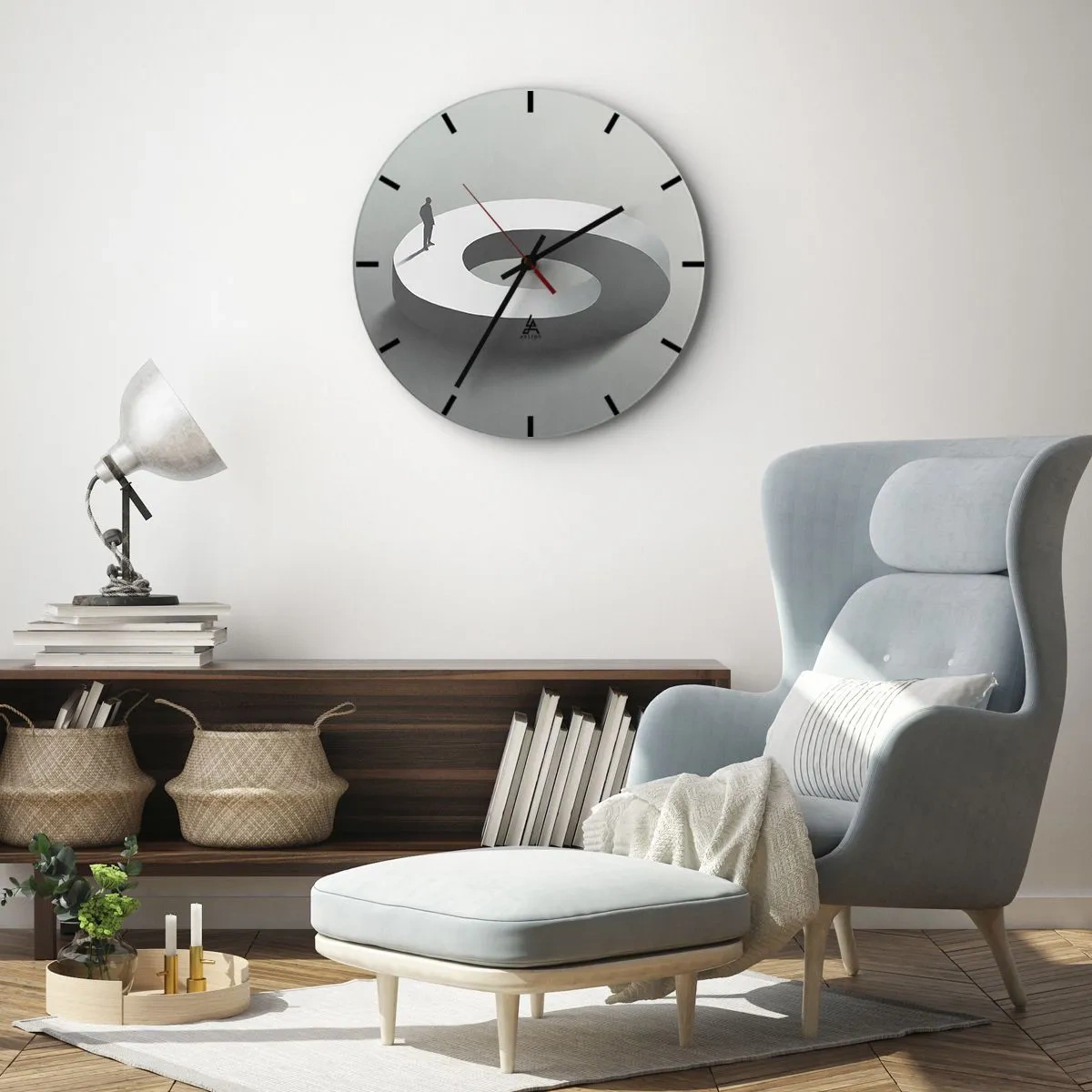 Horloge murale - Pendule murale - Et sois intelligent ici - 40x40 cm