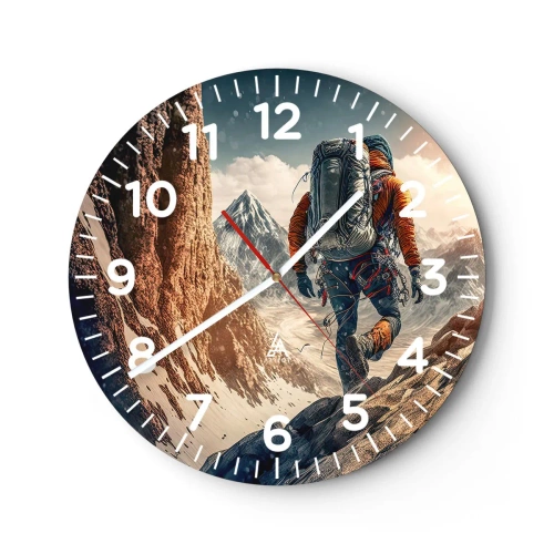 Horloge murale - Pendule murale - Guerrier solitaire - 30x30 cm