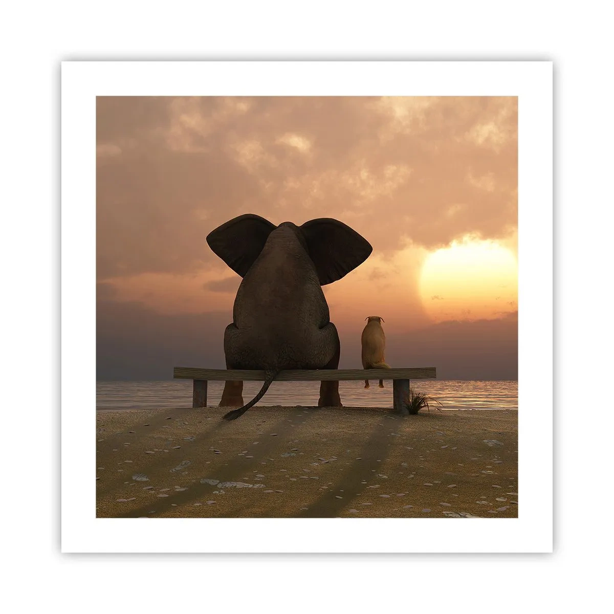 Affiche - Poster - C'est bon de garder le silence ensemble - 50x50 cm