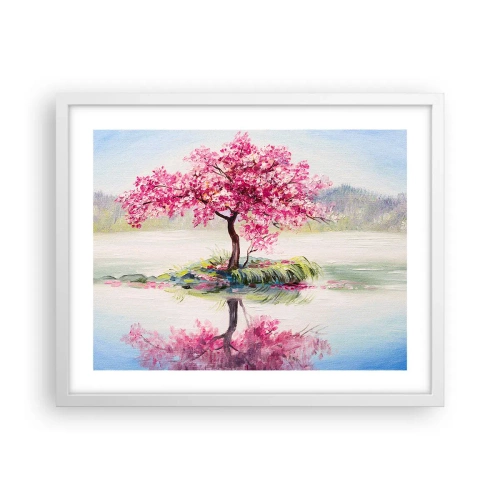 Affiche dans un cadre blanc - Poster - Fête du Printemps - 50x40 cm