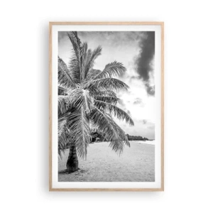 Affiche dans un chêne clair - Poster - Quand tu aspires à la solitude - 61x91 cm