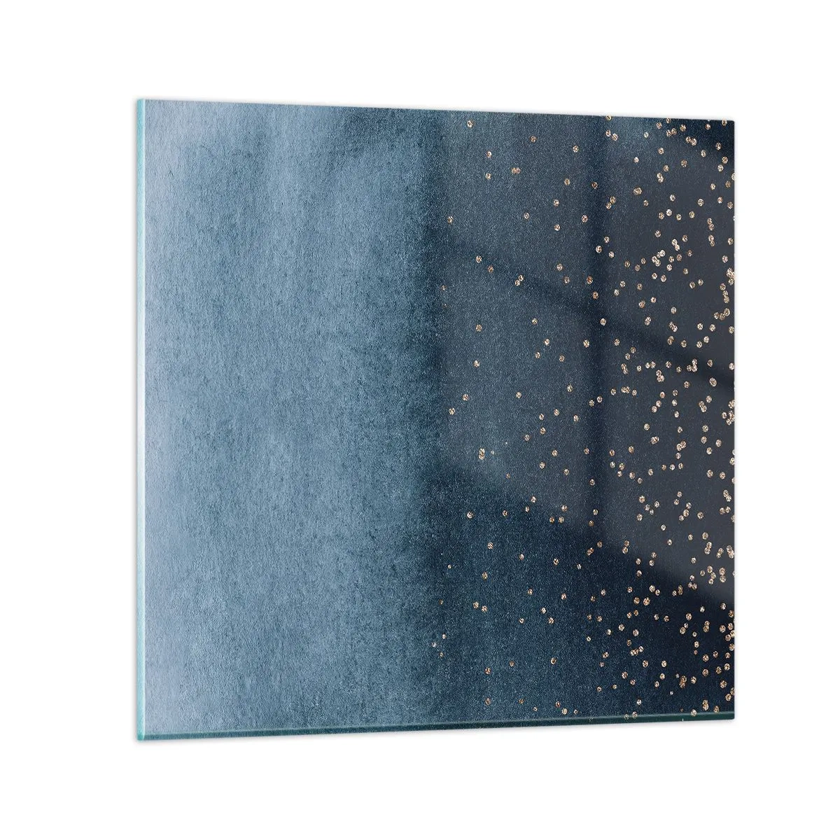 Impression sur verre - Image sur verre - Composition - phases bleues - 70x70 cm