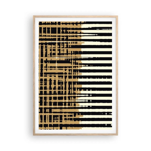 Affiche dans un chêne clair - Poster - Abstraction architecturale - 70x100 cm
