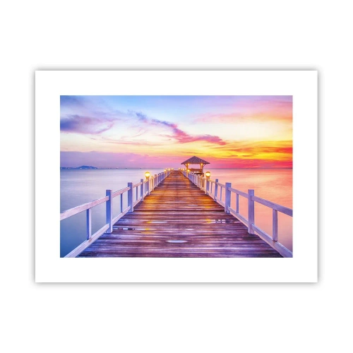 Affiche - Poster - Le silence lilas-doré du soir - 40x30 cm