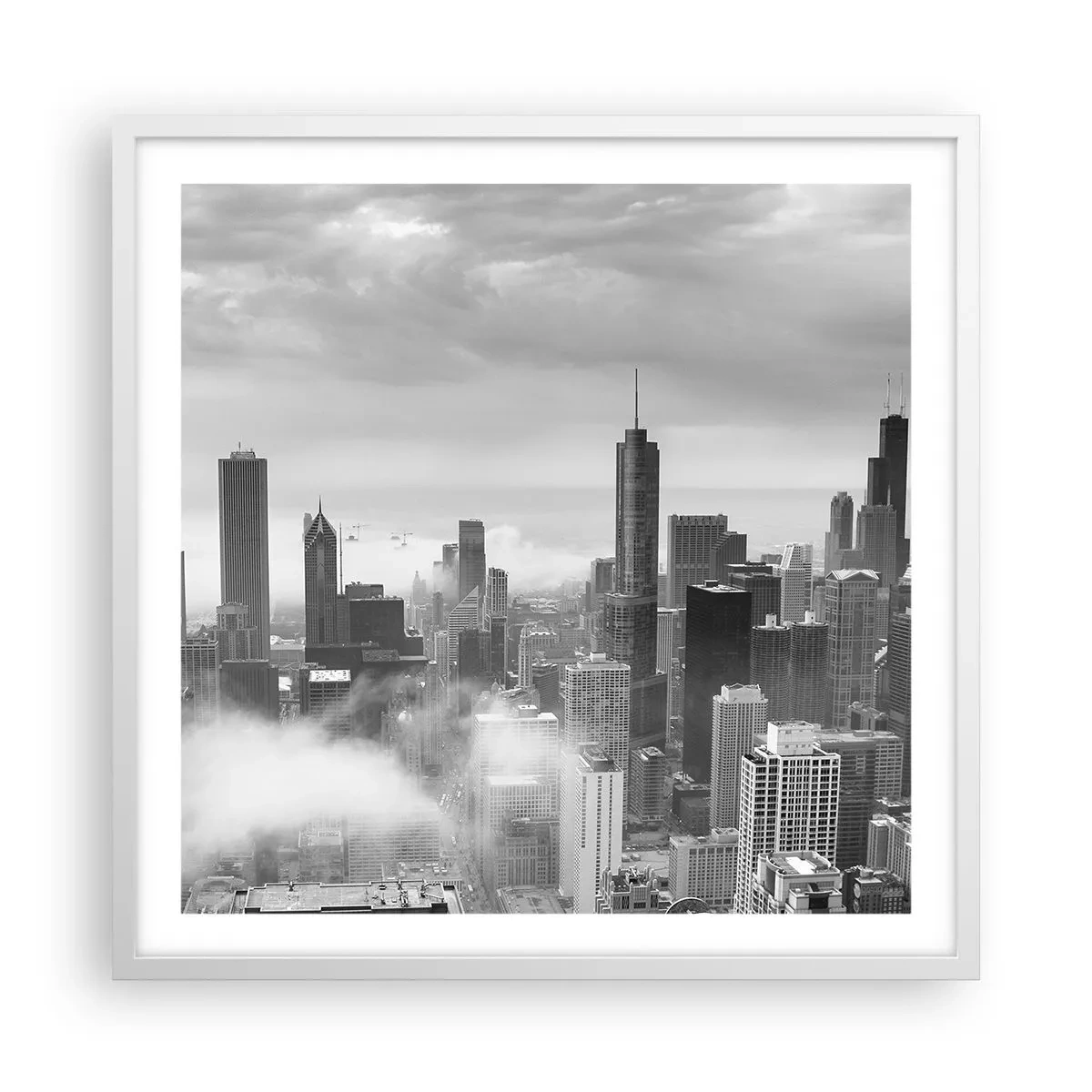 Affiche dans un cadre blanc - Poster - Paysage américain - 60x60 cm